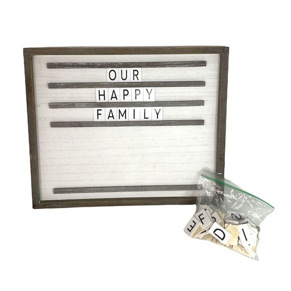 Customizable Letter and Photo Board Gray White 17 x 14 inches - Picture 5 of 5